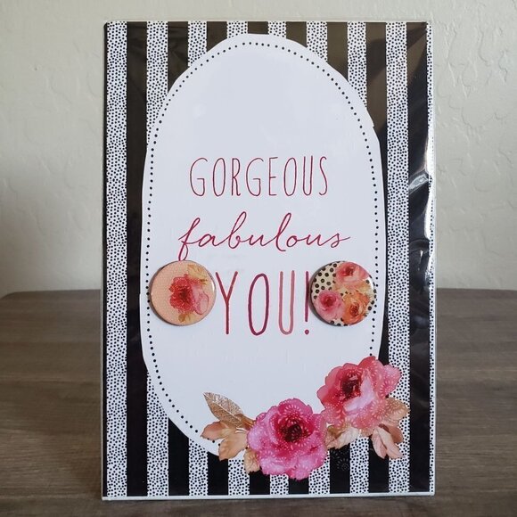NEW Sara Miller London Magnetic Memo Board Gorgeous Floral Mail Desk Organizer - Picture 1 of 8